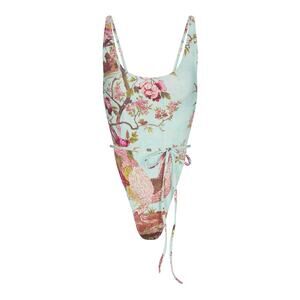 NWT ROBERTO CAVALLI X‎ SKIMS TIE WAIST ONE PIECE IN FAGIANELLA PRINT SIZE SMALL